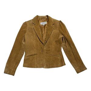 Vintage WILSONS LEATHER MAXIMA Brown Y2K Luxury Designer Jacket Womens Medium